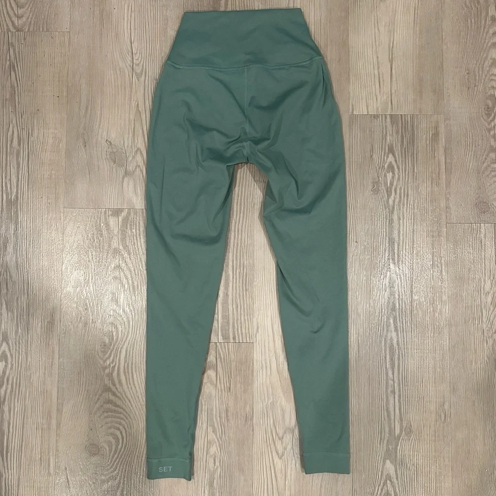 Set Active women’s luxform logo leggings size XS green blue athletic pants - Picture 2 of 7